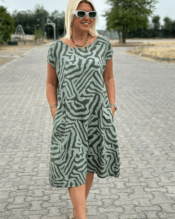 Nylah | Summer Dress With A Round Neck