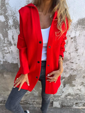 Arianna | Button-detailed Hooded Cardigan