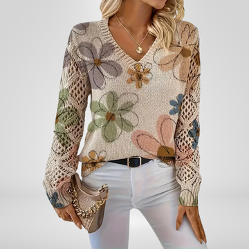 Luana | Floral Knit Sweater