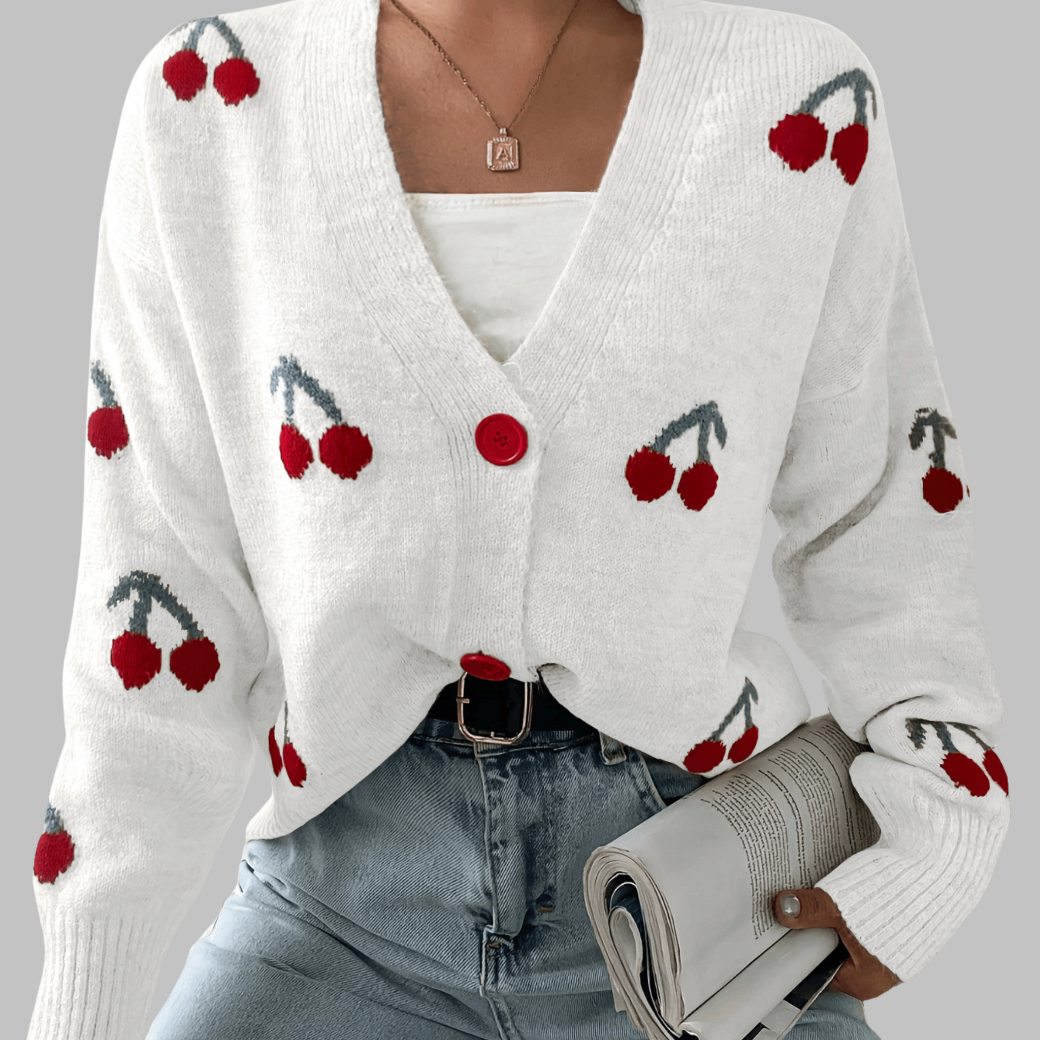 Yeva | Chic Button Front Long Sleeve Cardigan
