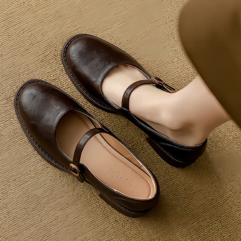 Amanda™ | Classic Comfortable Mary Janes Made from Leather