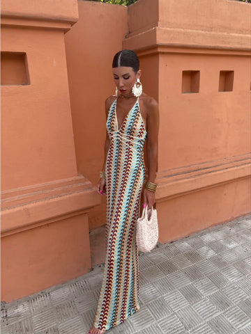 Roxanne™ | Backless Dress with Halter Neck