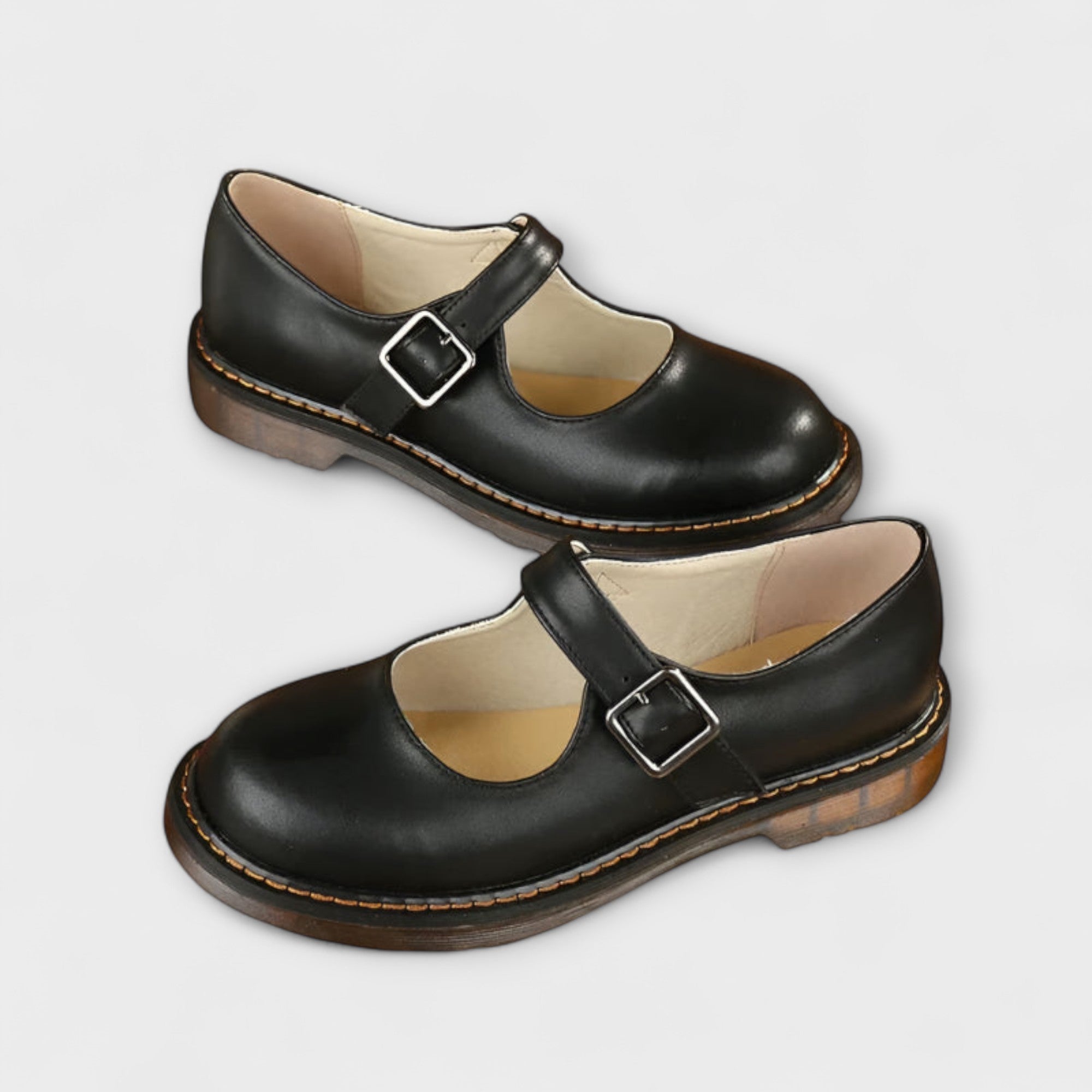 Nicole™ | Classic Vintage Mary Jane with Strap & Comfort Sole