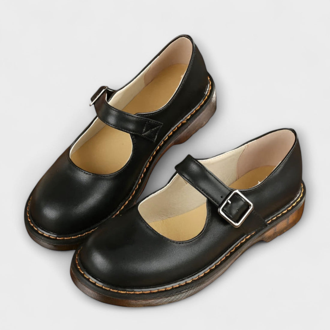 Nicole™ | Classic Vintage Mary Jane with Strap & Comfort Sole