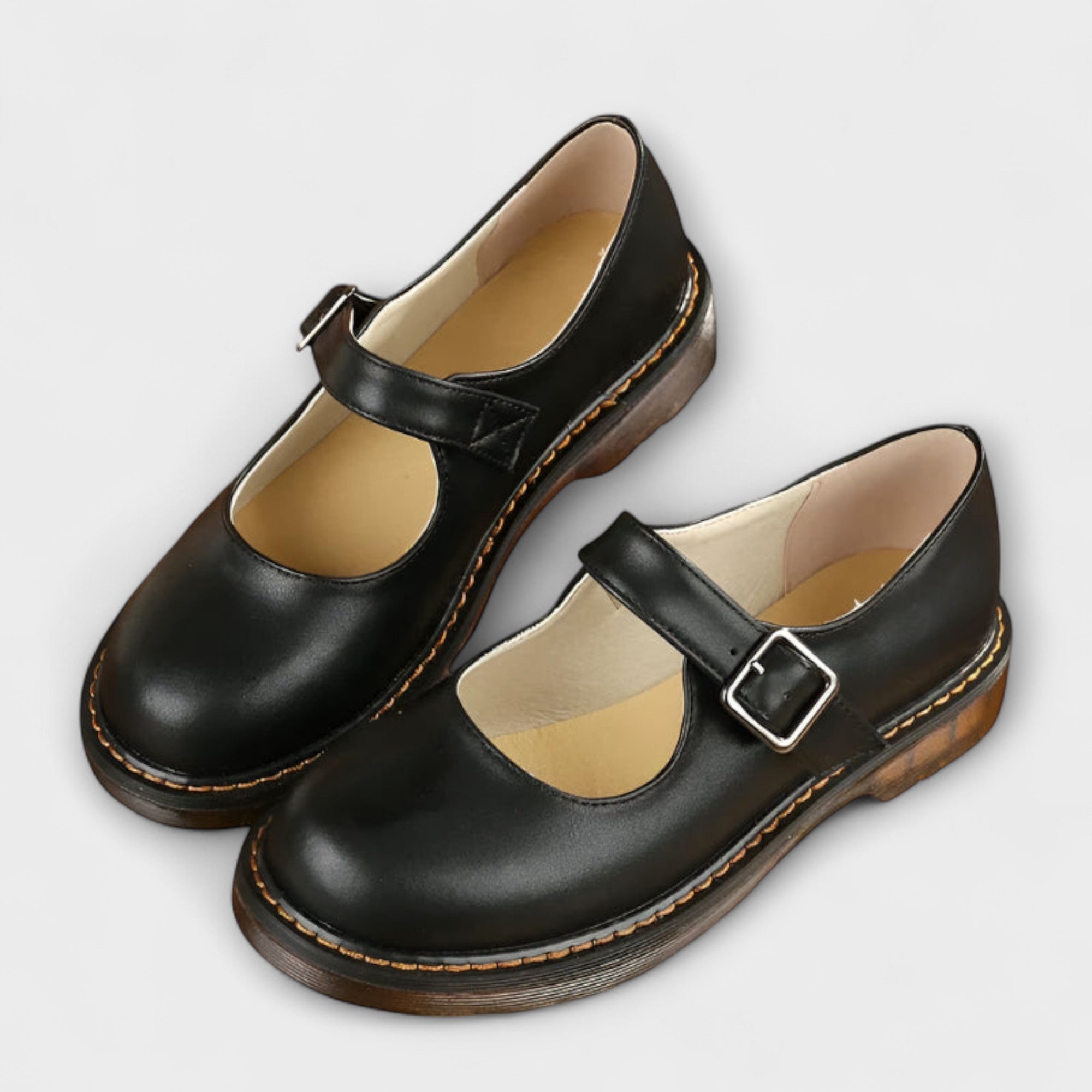Nicole™ | Classic Vintage Mary Jane with Strap & Comfort Sole