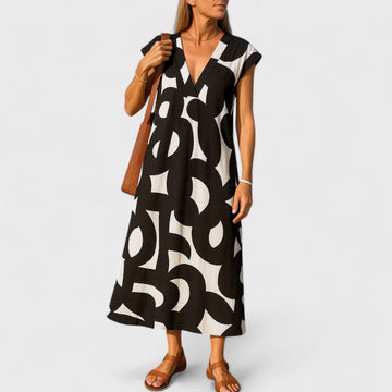 Valery™ | Flowing V-Neck Dress